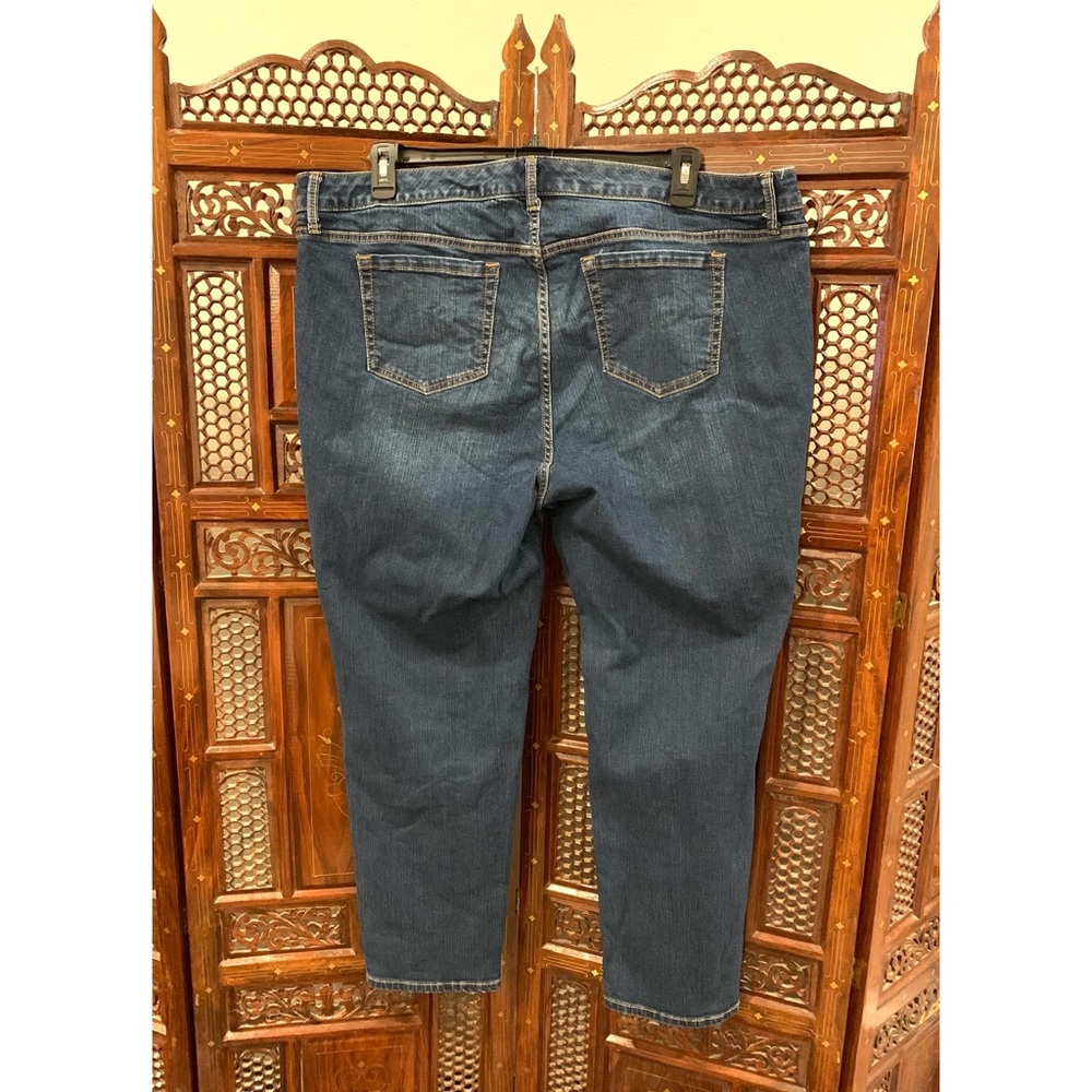 TORRID BOYFRIEND STRAIGHT VINTAGE STRETCH MID RISE JEANS 20R DARK WASH RETRO Y2K - Picture 6 of 15